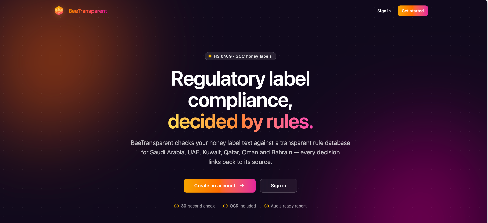 BeeTransparent application screenshot